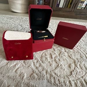 Cartier LOVE bracelet, small model, 18K rose gold set with 6 diamonds